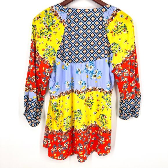 Fig & and Flower SMALL Boho Bohemian Blouse Shirt Top Summer Cozy - Picture 8 of 8